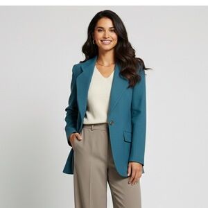 Pietrafesa 100% Worsted Camel‎ Hair Button Front Blazer